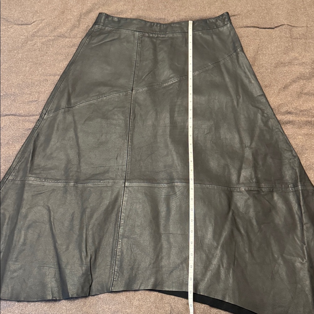Allsaints Gia Leather Midi Skirt size us 8 - Picture 10 of 11